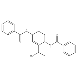 rel-N,N'-((1R,4S)-2-(1-Hydroxyethyl)cyclohex-2-ene-1,4-diyl)dibenzamide Structure