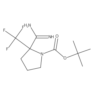 tert-Butyl 2-carbamimidoyl-2-(trifluoromethyl)pyrrolidine-1-carboxylate结构式