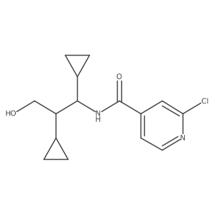 2-chloro-N-(1,2-dicyclopropyl-3-hydroxypropyl)pyridine-4-carboxamide结构式