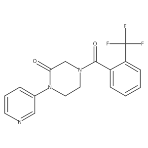 1-(Pyridin-3-yl)-4-[2-(trifluoromethyl)benzoyl]piperazin-2-one Structure