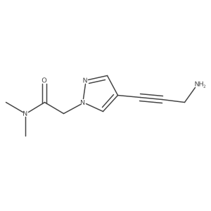 2-[4-(3-aminoprop-1-yn-1-yl)-1H-pyrazol-1-yl]-N,N-dimethylacetamide Structure