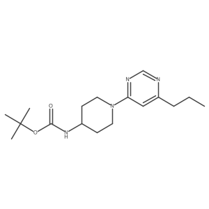 tert-butyl N-[1-(6-propylpyrimidin-4-yl)piperidin-4-yl]carbamate结构式
