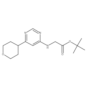 Tert-butyl 2-{[6-(oxan-4-yl)pyrimidin-4-yl]amino}acetate Structure