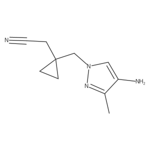 1-[(4-Amino-3-methyl-1H-pyrazol-1-yl)methyl]cyclopropaneacetonitrile结构式
