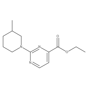 Ethyl 2-(3-methylpiperidin-1-yl)pyrimidine-4-carboxylate结构式