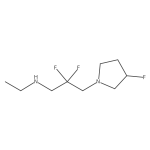 [2,2-Difluoro-3-(3-fluoropyrrolidin-1-yl)propyl](ethyl)amine结构式