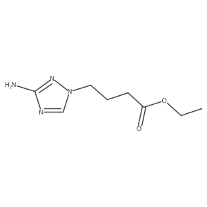 ethyl 4-(3-amino-1H-1,2,4-triazol-1-yl)butanoate结构式