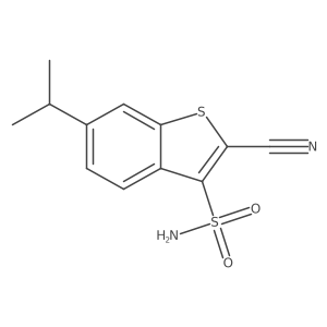 2-Cyano-6-(propan-2-yl)-1-benzothiophene-3-sulfonamide结构式