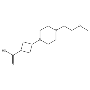 3-[4-(2-Methoxyethyl)piperazin-1-yl]cyclobutane-1-carboxylic acid结构式