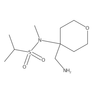 N-[4-(aminomethyl)oxan-4-yl]-N-methylpropane-2-sulfonamide Structure