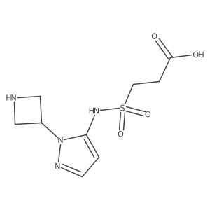 3-{[1-(azetidin-3-yl)-1H-pyrazol-5-yl]sulfamoyl}propanoic acid Structure
