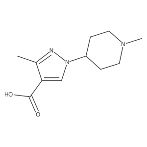 3-methyl-1-(1-methylpiperidin-4-yl)-1H-pyrazole-4-carboxylic acid Structure