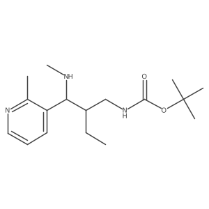 Carbamic acid, N-[2-[(methylamino)(2-methyl-3-pyridinyl)methyl]butyl]-, 1,1-dimethylethyl ester结构式