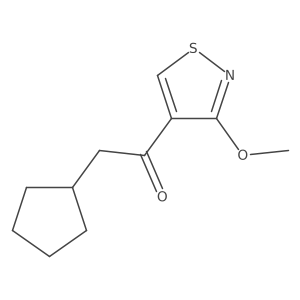 2-Cyclopentyl-1-(3-methoxy-1,2-thiazol-4-yl)ethan-1-one结构式