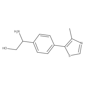 (R)-2-Amino-2-(4-(4-methylthiazol-5-yl)phenyl)ethan-1-ol Structure