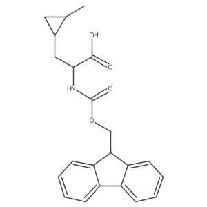 2-({[(9H-fluoren-9-yl)methoxy]carbonyl}amino)-3-(2-methylcyclopropyl)propanoic acid结构式