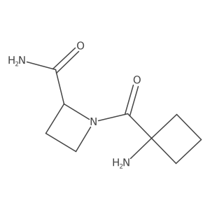 1-(1-Aminocyclobutanecarbonyl)azetidine-2-carboxamide Structure