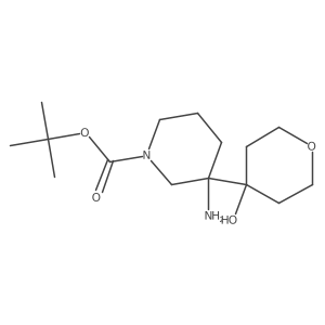 Tert-butyl 3-amino-3-(4-hydroxyoxan-4-yl)piperidine-1-carboxylate Structure
