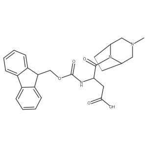 3-({[(9H-fluoren-9-yl)methoxy]carbonyl}amino)-4-{3-methyl-3,8-diazabicyclo[3.2.1]octan-8-yl}-4-oxobutanoic acid Structure