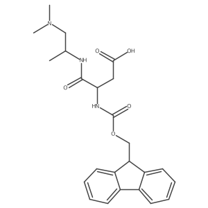 3-{[1-(dimethylamino)propan-2-yl]carbamoyl}-3-({[(9H-fluoren-9-yl)methoxy]carbonyl}amino)propanoic acid Structure