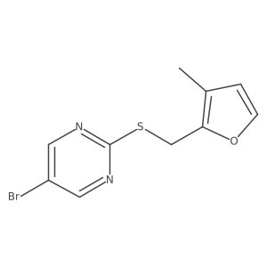 5-Bromo-2-{[(3-methylfuran-2-yl)methyl]sulfanyl}pyrimidine结构式