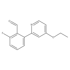 2-(4-Ethoxypyridin-2-yl)-6-fluorobenzaldehyde Structure