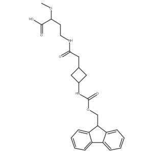 4-{2-[3-({[(9H-fluoren-9-yl)methoxy]carbonyl}amino)cyclobutyl]acetamido}-2-methoxybutanoic acid结构式