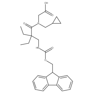 2-[N-(cyclopropylmethyl)-2-ethyl-2-[({[(9H-fluoren-9-yl)methoxy]carbonyl}amino)methyl]butanamido]acetic acid Structure