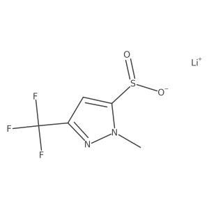 Lithium(1+) ion 1-methyl-3-(trifluoromethyl)-1h-pyrazole-5-sulfinate结构式