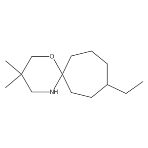 9-Ethyl-3,3-dimethyl-1-oxa-5-azaspiro[5.6]dodecane结构式