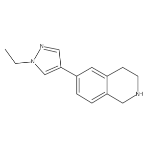 6-(1-ethyl-1H-pyrazol-4-yl)-1,2,3,4-tetrahydroisoquinoline结构式