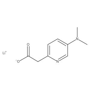 Lithium 2-[5-(dimethylamino)pyridin-2-yl]acetate结构式