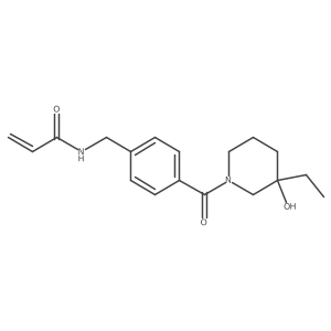 N-[[4-(3-Ethyl-3-hydroxypiperidine-1-carbonyl)phenyl]methyl]prop-2-enamide Structure