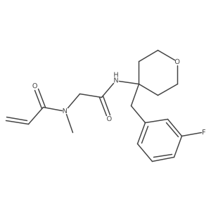 N-[({4-[(3-fluorophenyl)methyl]oxan-4-yl}carbamoyl)methyl]-N-methylprop-2-enamide Structure