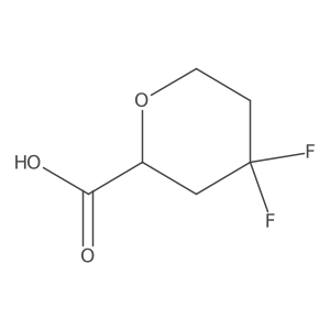 4,4-Difluorotetrahydro-2H-pyran-2-carboxylic acid结构式