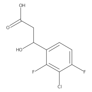 (3S)-3-(3-chloro-2,4-difluorophenyl)-3-hydroxypropanoic acid结构式