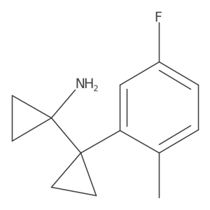 1-[1-(5-Fluoro-2-methylphenyl)cyclopropyl]cyclopropan-1-amine结构式