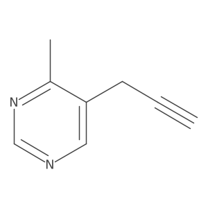 4-Methyl-5-(prop-2-yn-1-yl)pyrimidine结构式