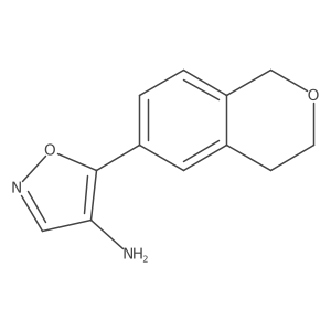 5-(3,4-dihydro-1H-2-benzopyran-6-yl)-1,2-oxazol-4-amine结构式