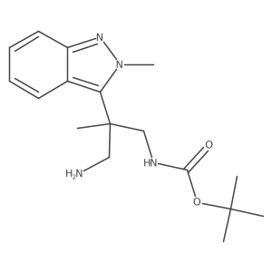 tert-butyl N-[3-amino-2-methyl-2-(2-methyl-2H-indazol-3-yl)propyl]carbamate Structure