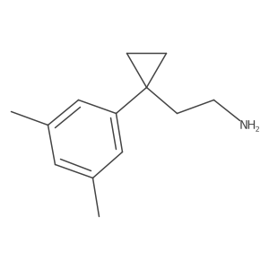 2-[1-(3,5-Dimethylphenyl)cyclopropyl]ethan-1-amine结构式