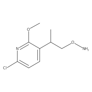 O-[2-(6-chloro-2-methoxypyridin-3-yl)propyl]hydroxylamine结构式
