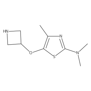 5-(azetidin-3-yloxy)-N,N,4-trimethyl-1,3-thiazol-2-amine结构式