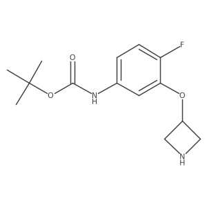 tert-butyl N-[3-(azetidin-3-yloxy)-4-fluorophenyl]carbamate Structure