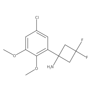 1-(5-Chloro-2,3-dimethoxyphenyl)-3,3-difluorocyclobutan-1-amine Structure