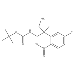 tert-butyl N-[3-amino-2-(5-chloro-2-nitrophenyl)-2-methylpropyl]carbamate Structure