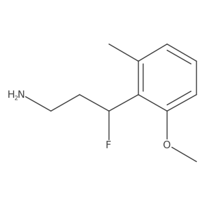 3-Fluoro-3-(2-methoxy-6-methylphenyl)propan-1-amine结构式