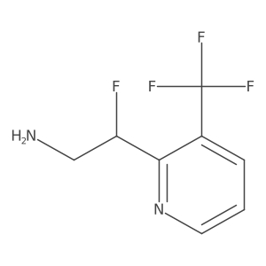 2-Fluoro-2-[3-(trifluoromethyl)pyridin-2-yl]ethan-1-amine结构式