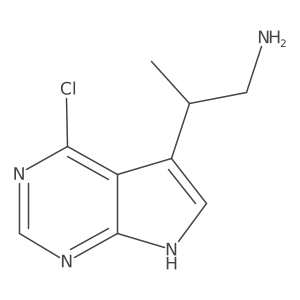 2-{4-chloro-7H-pyrrolo[2,3-d]pyrimidin-5-yl}propan-1-amine Structure