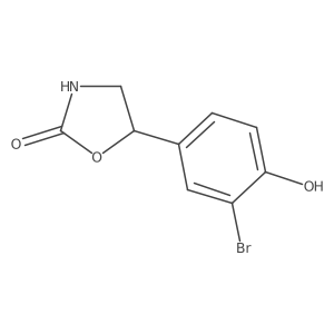 5-(3-bromo-4-hydroxy-phenyl)oxazolidin-2-one Structure